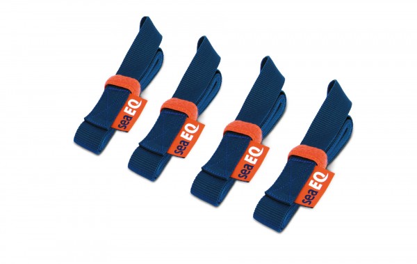 seaEQ SR 2400 blue sail tie – polypropylene webbing (set of 4)